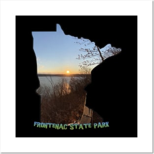 Minnesota State Outline (Frontenac State Park) Posters and Art